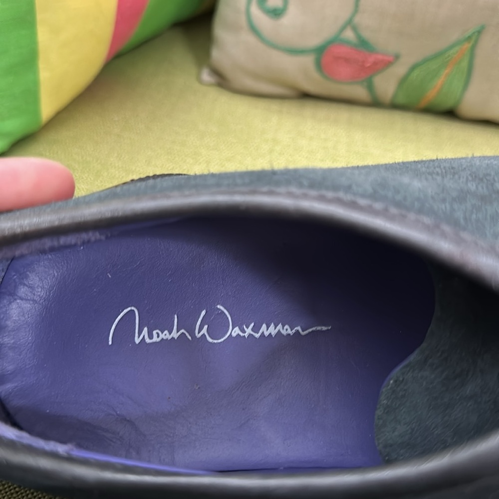 Noah Waxman Men’s Gray and Burgundy Sneakers-13 - Picture 2 of 6